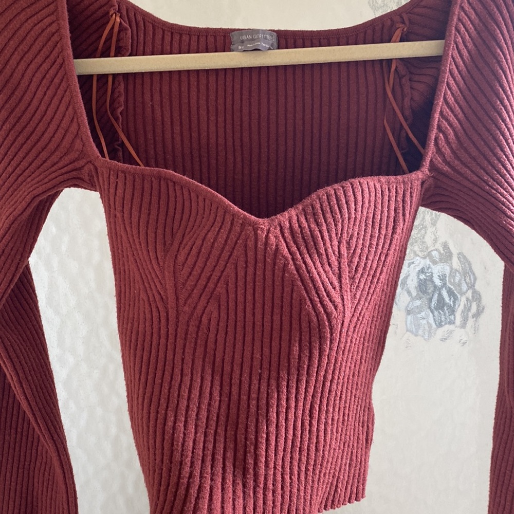 Urban outfitters red knit top